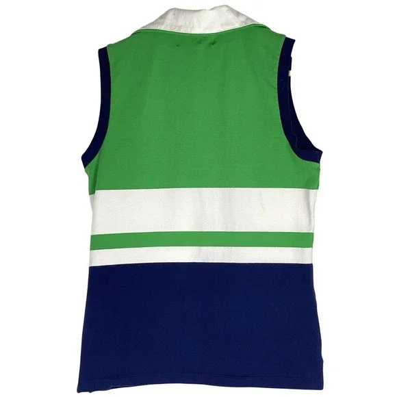 VTG 90s Lauren Ralph Lauren XS Active 1/4 Zip Shirt Sleeveless Golf Top Green - Picture 5 of 5